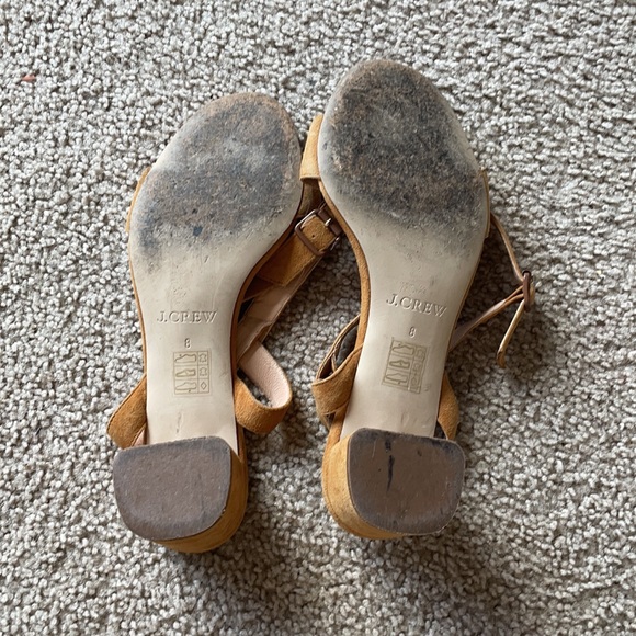 J. Crew Lottie Suede Sandals in tan 8 roasted cider - Picture 5 of 5